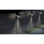 Goobay LED Solar Wandleuchte mit Bewegungsmelder 3,2 W Schwarz - Solarpanel, intelligenter PIR-Sensor, helles LED Licht