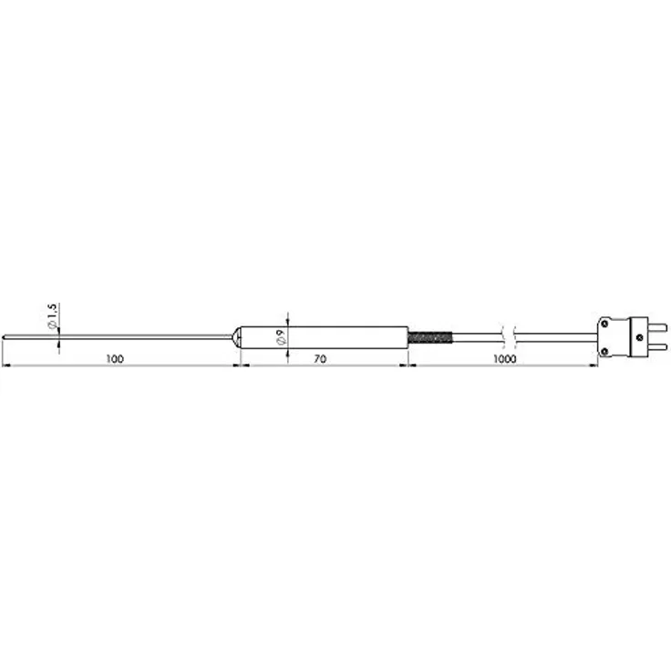 Greisinger GES20-K-1-L01 Lebensmittelfühler -65 bis plus 550°C Fühler-Typ K