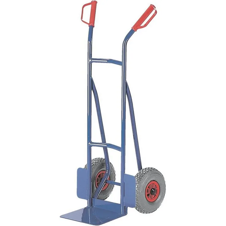 ROLLOCART Sackkarre, Transportkarre mit Traglast 200 kg, blaugraue Vollgummibereifung, RAL 5010 enzianblau
