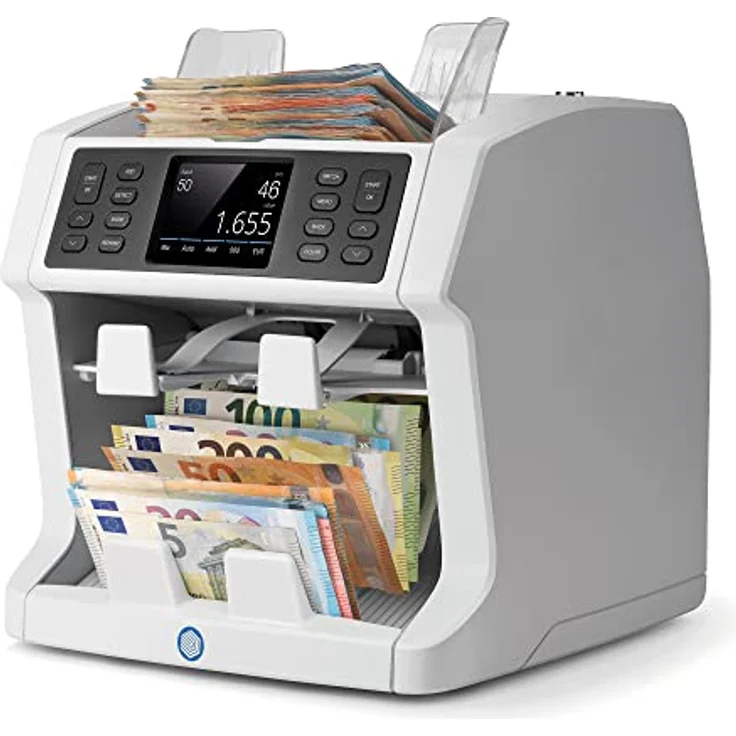 Safescan 2985-SX Geldzählmaschine, Wertzählung und Sortierung von gemischten Banknoten - Banknotenzähler mit 7-facher Echtheitprüfung - Geldzählmaschine mit Sortieroptionen – Bild 1