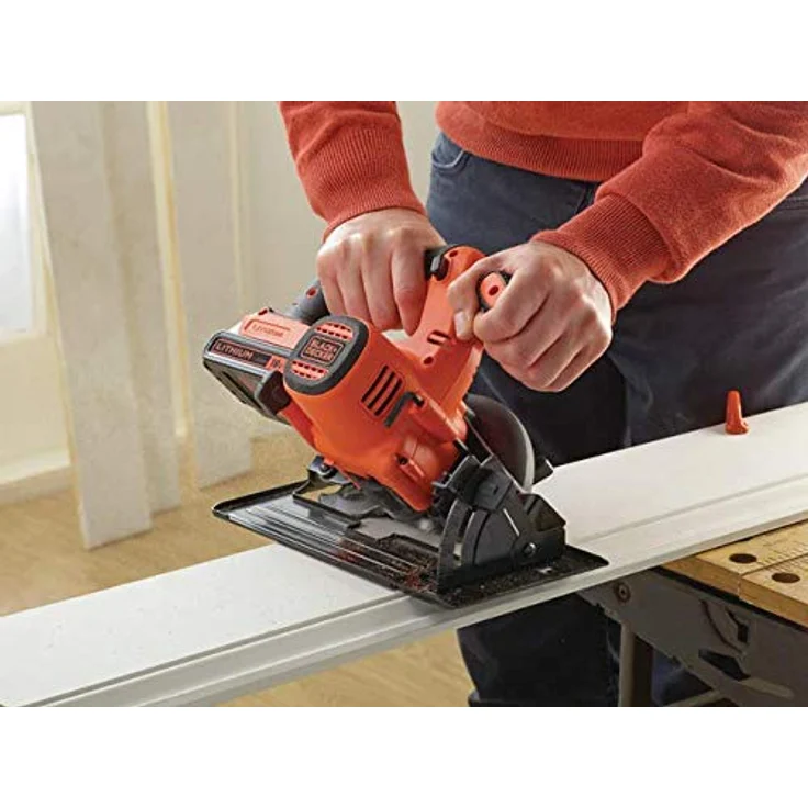 Black+Decker BDCCS18E1-QW Kreissäge, kabellos, 140 mm-18 V-1,5 Ah, 1 Akku, in Aufbewahrungstasche – Bild 3