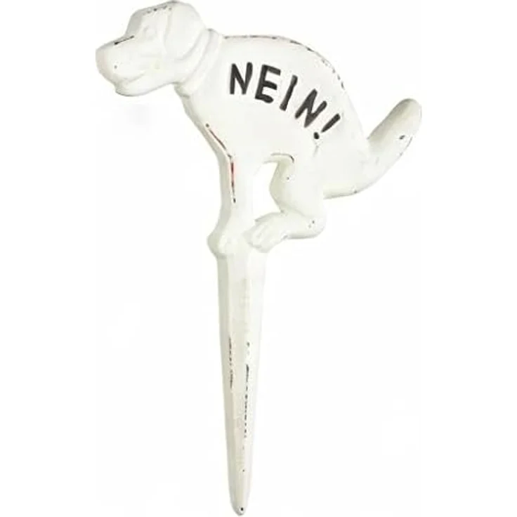 Esschert Design Hinweisschild NEIN! Hund antik weiß HB18 – Bild 4