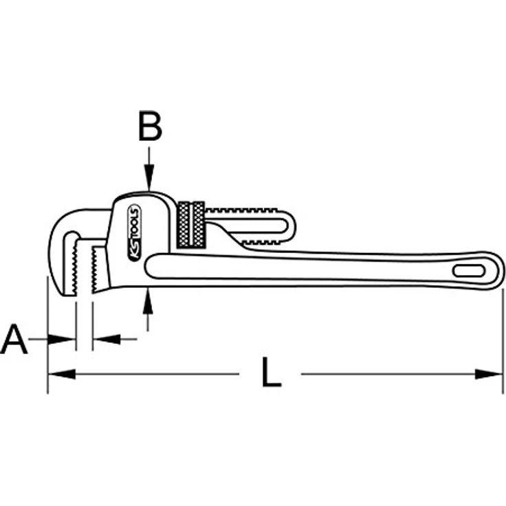 KS Tools BRONZEplus Verstellbarer Schraubenschlüssel, funkenfrei und explosionsgeschützt, 58x350 mm aus Aluminium-Bronze – Bild 2