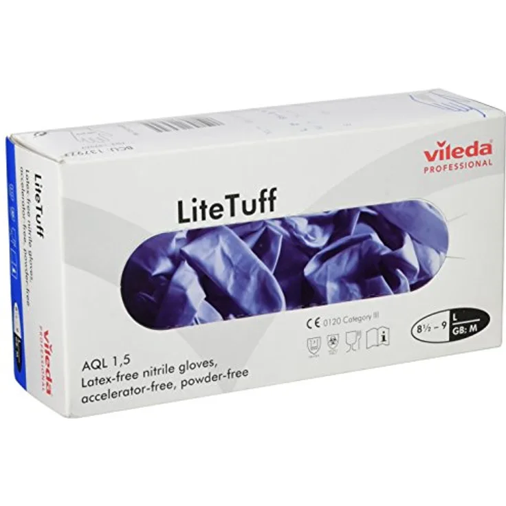 Vileda Handschuhe LiteTuff Nitril Größe L VE=100 Stück