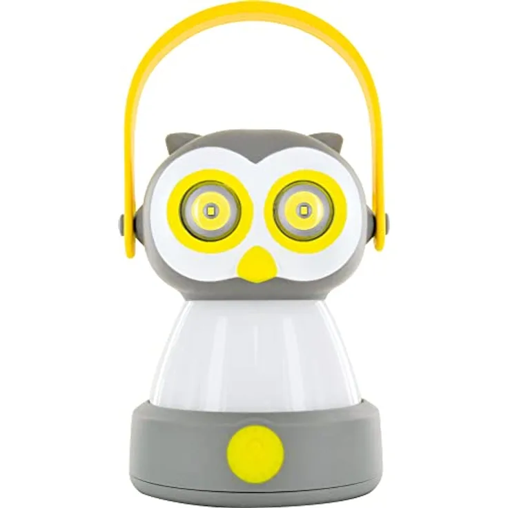 SCHWAIGER CALE100 511 Camping-Lampe Tierdesign Eule Kauz Kinderleuchte Laterne Taschenlampe 3 Lichter 10 h Leuchtdauer LED batteriebetrieben