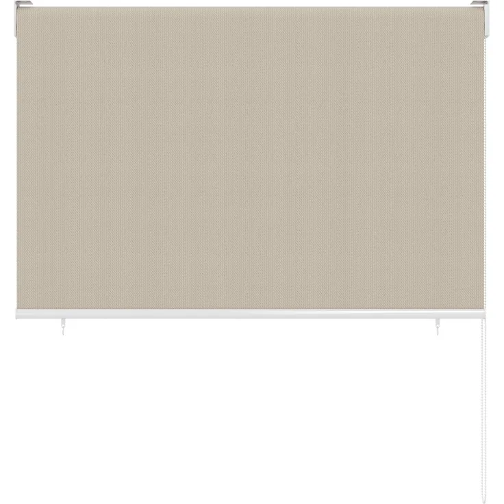 paramondo Senkrechtmarkise Balkon 120x240cm, Außenrollo mit 85% Sonnenschutz und 90% UV-Schutz, creme