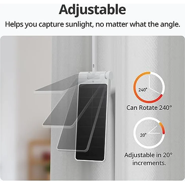 SwitchBot Solarmodul für Vorhang 3, Solarkollektor, weiß – Bild 4