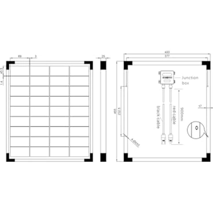 EnjoySolar Solarpanel monokristallin 30W 12V, 182 mm PERC-Zellen, schwarzer Rahmen, 0% MwSt, 25 Jahre Leistungsgarantie – Bild 4
