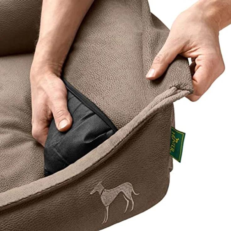 HUNTER Orthopädisches Hundesofa Merida Farbe Taupe, Größe XL – Bild 3