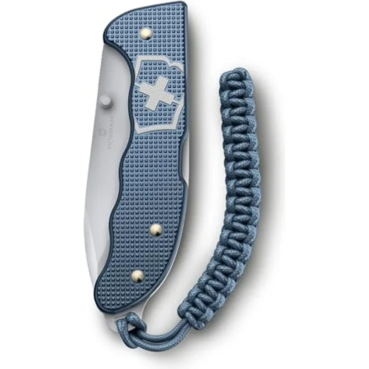 Victorinox Evoke Alox Limited Edition 2026, Taschenmesser mit 5 Funktionen, groß, Swiss Made, Edelstahlklinge 10 cm, Glacial Blue, inkl. Geschenkbox