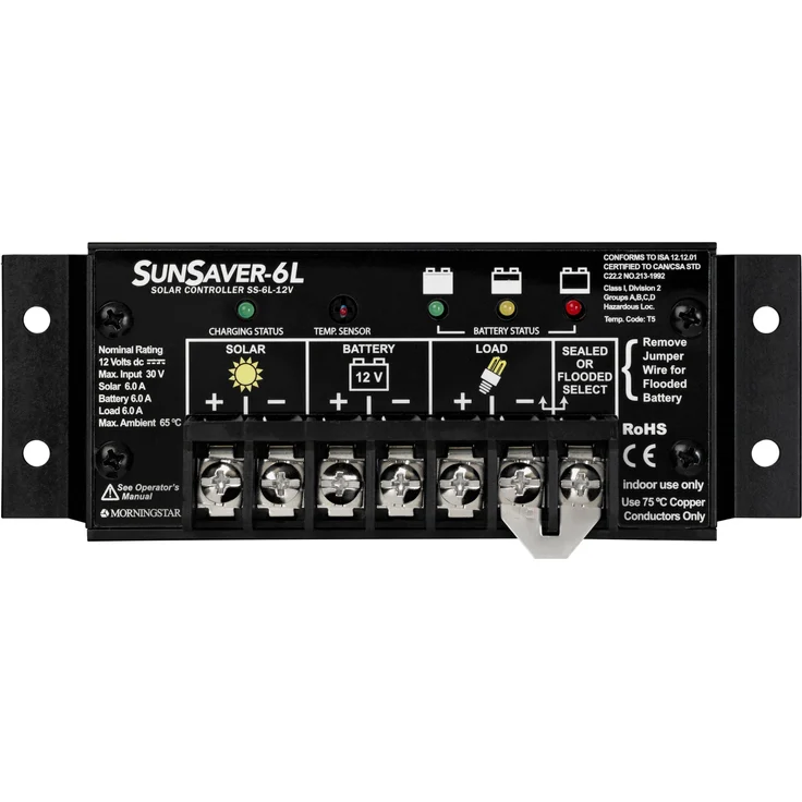 Morningstar Solarladeregler Morningstar Sunsaver SS-20L 24V, fortschrittliche Regler für Photovoltaikanlagen in verschiedenen Anwendungsgebieten