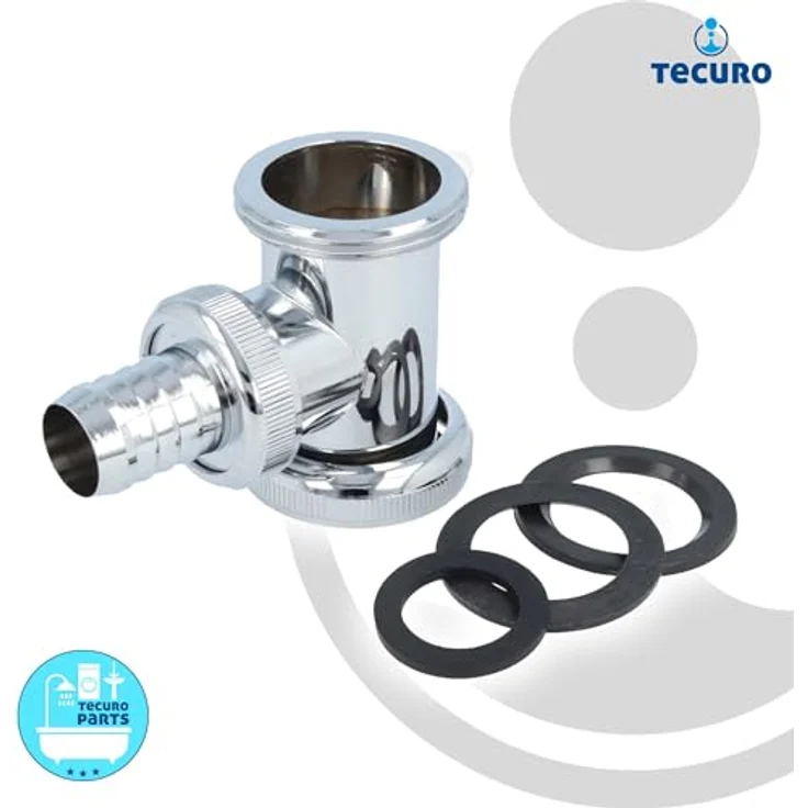 Siphon Abfluss Geruchsverschluss Zwischenstück Adapter für Geräte - Tecuro – Bild 3