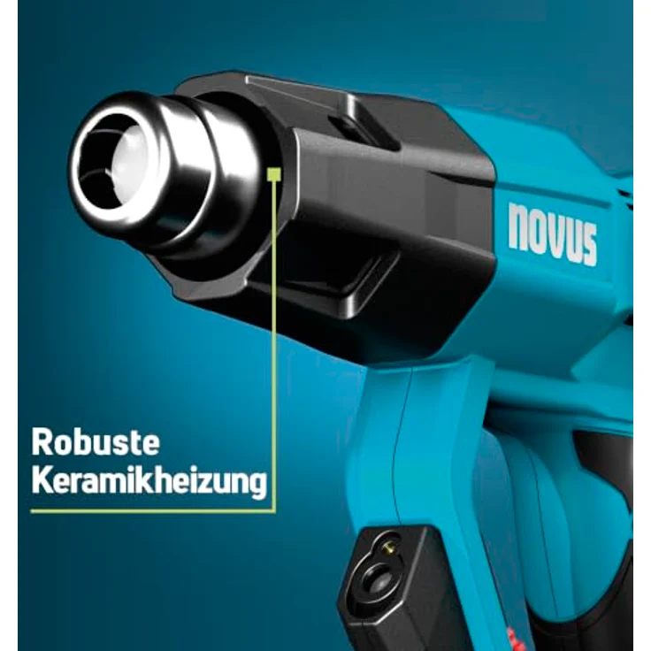 NOVUS TOOLS Heißluftpistole H-250, 80–600°C, Keramikheizung, LCD-Display, ergonomisches Design – Bild 4