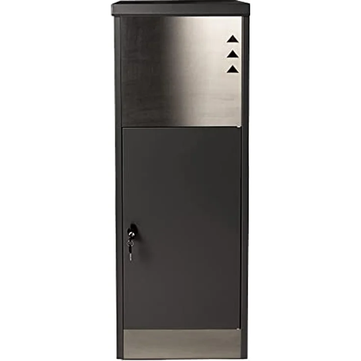 Ondis24 Korona Paketbox XL Postbox für Pakete, Päckchen, Warensendungen und Briefe mit Paketsafe, galvanisiert, mit Gasdruckfedern (118 cm, Grau) (Edelstahlfront) – Bild 5
