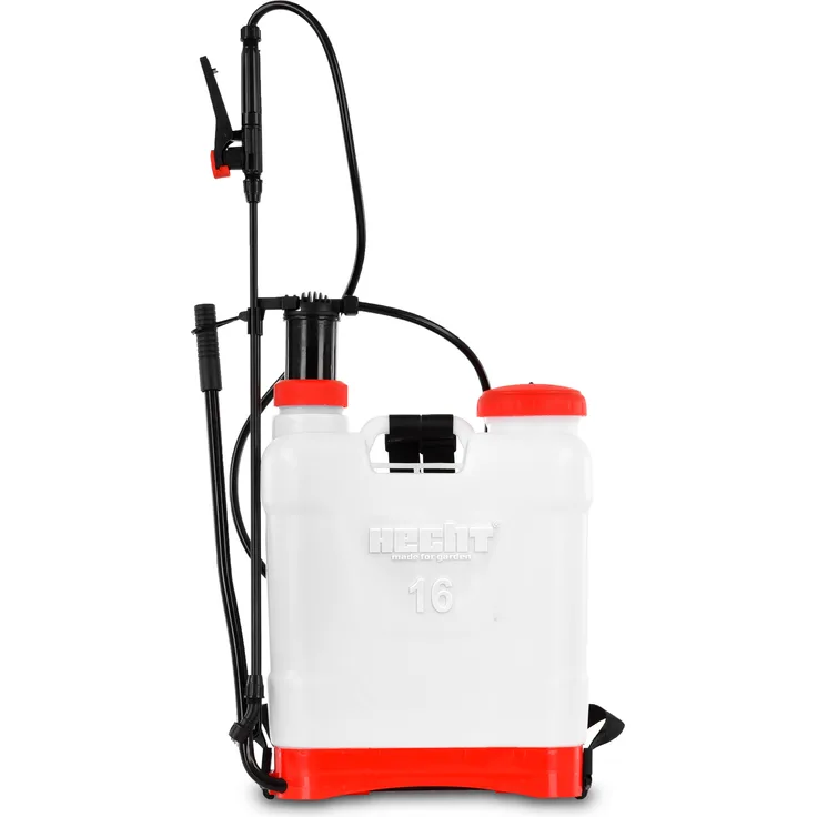 HECHT Rückenspritze 4166, 16-Liter Drucksprüher mit ergonomischem Tragesystem und 150 cm Schlauch