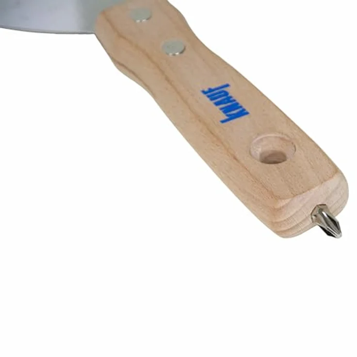 Knauf Schraubgriff-Spachtel mit Bit zum Spachteln von Fugen, 15-cm breit, rostfrei ? Bit-Spachtel zum Verspachteln von Spachtelmasse und Schrauben von Gipskarton-Platten - Gipsfaser-Platten – Bild 3