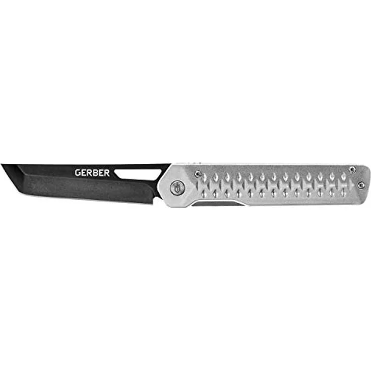 Gerber Taschenklappmesser mit Taschenclip, Klingenlänge: 8,8 cm, Ayako Folding Pocket, Silber/Schwarz, Rostfreier Stahl, 30-001667 – Bild 1