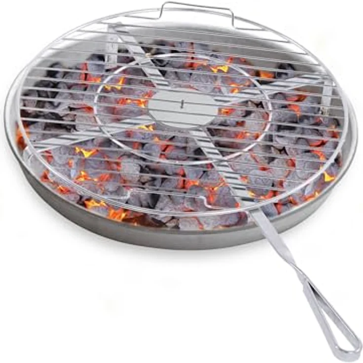 Alfa Forni BBQ501, Grillbesteckset mit drehbarem Grillrost und Grillzange, 37 cm, für Holz- und Gasöfen – Bild 4