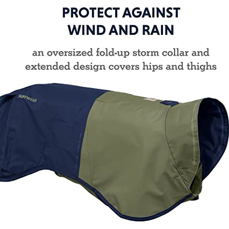 RUFFWEAR Sun Shower Regenponcho, Leichter wasserdichter Regenmantel für Hunde, Größe: X-Large, Midnight Blue – Bild 3