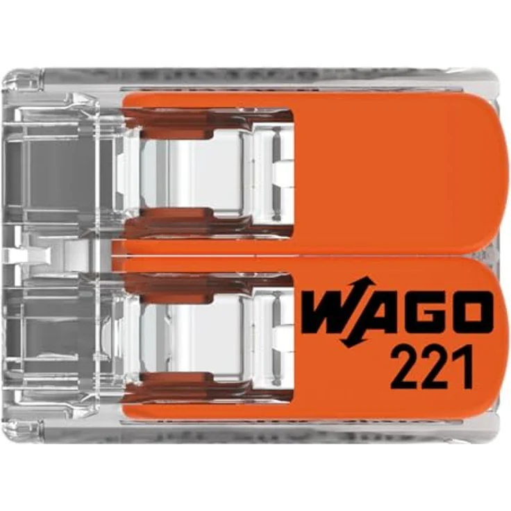 Wago Compact Hebelklemme 221-412, 2 Leiter, 0,14 mm² - 4 mm², 16 Stück, platzsparend und werkzeuglos lösbar – Bild 5