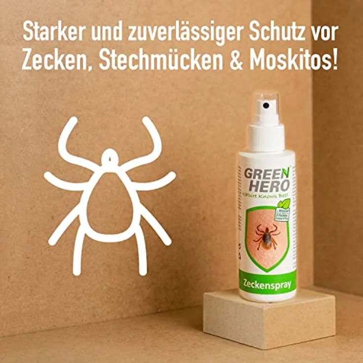 Green Hero Zeckenspray schützt zuverlässig vor Zecken, Mücken & Moskitos 100ml Zeckenschutz mit dem gut duftendem Wirkstoff EC-Öl, geeignet für Erwachsene und Kinder ab dem 6. Monat – Bild 4