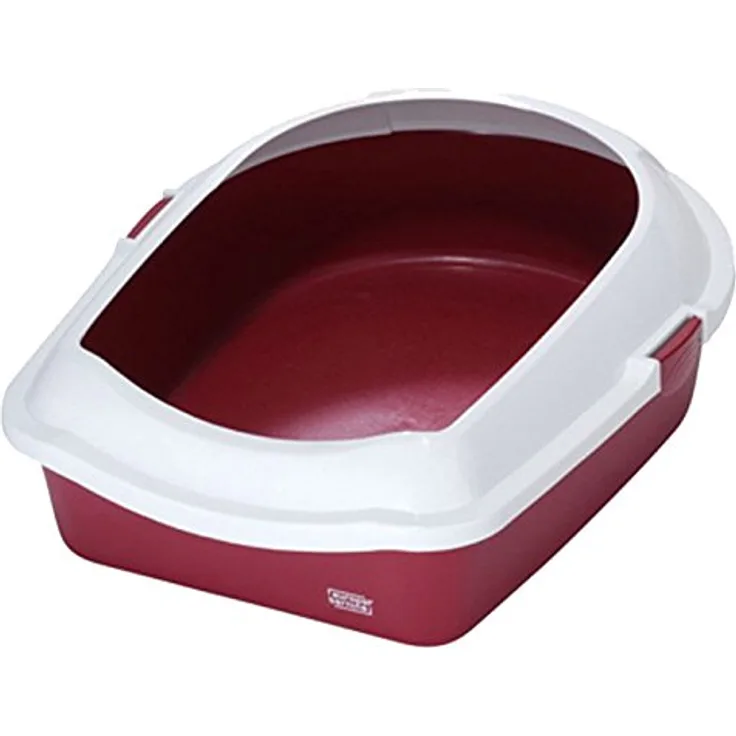 Europet Bernina Katzentoilette Oval mit Rand, Rot