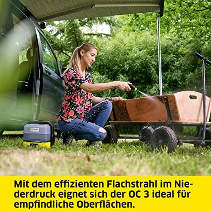 Kärcher Mobile Outdoor Cleaner OC 3 Plus Car 1.680-034.0extra großes Wassertankvolumen: 7 l, Lithium-Ionen-Akku, abnehmbarer Wassertank, schonender Niederdruck – Bild 4