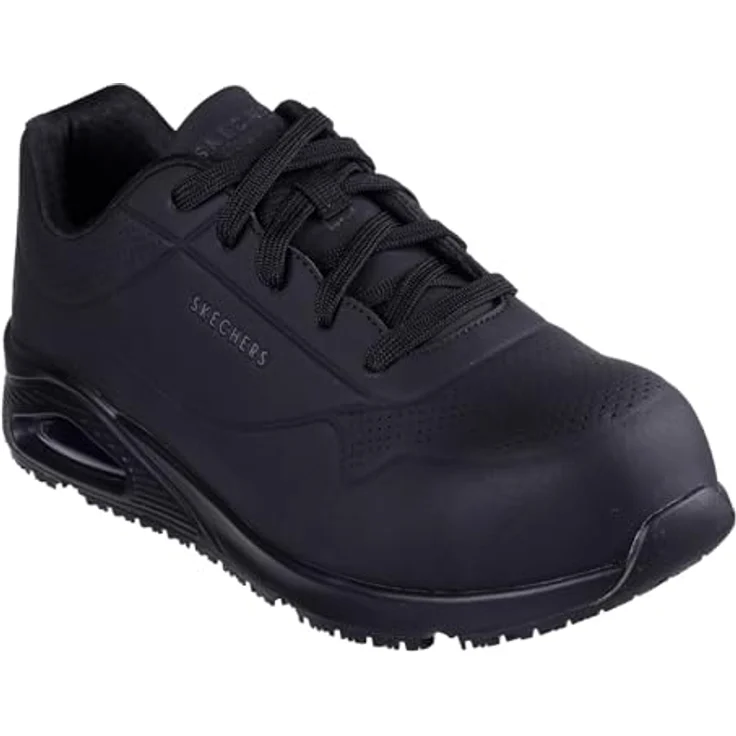 Skechers Herren Sicherheitssneaker UNO SR - DOLTIN 200177EC BLK, ESD-fähiger Arbeitsschuh mit rutschfester Laufsohle, schwarz, Größe 45 EU – Bild 3