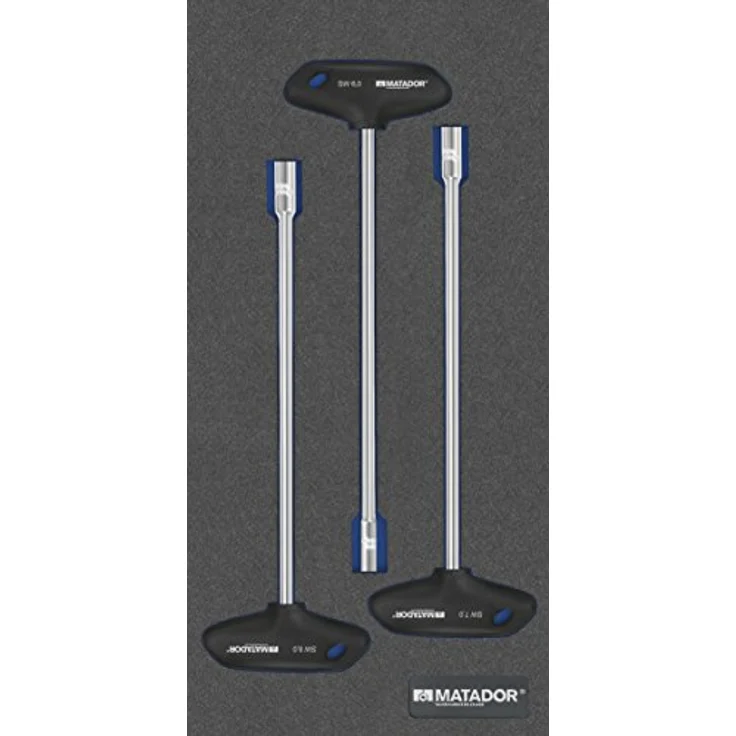 Matador Schraubwerkzeuge Schraubendreher-Set 3tlg., T-Griff-Steckschlüssel, 6-7-8 mm, passend für Werkstattwagen RATIO und VARIO – Bild 2
