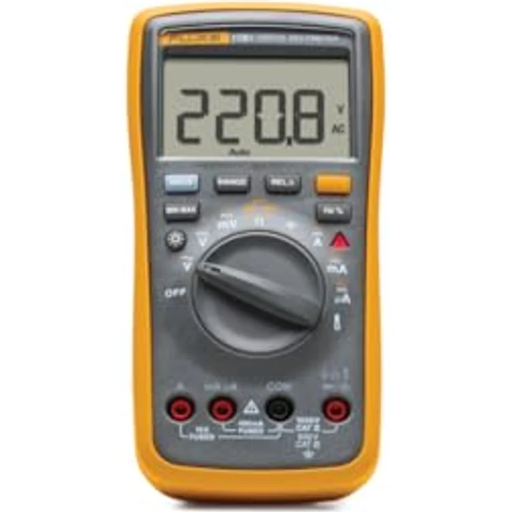 Fluke 17B+ Digital Multimeter, 600 V Cat III, AC/DC-Spannungsmessung bis 1000 V, Strommessung bis 10 A, Temperatur- und Frequenzmessfunktionen – Bild 1