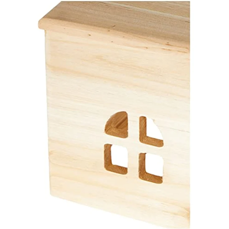 TRIXIE 61262 Holzhaus, Meerschweinchen, 28 × 16 × 18 cm, hochwertiges Kiefernholz, mit Liegefläche auf dem Dach - Preisvergleich – Bild 3
