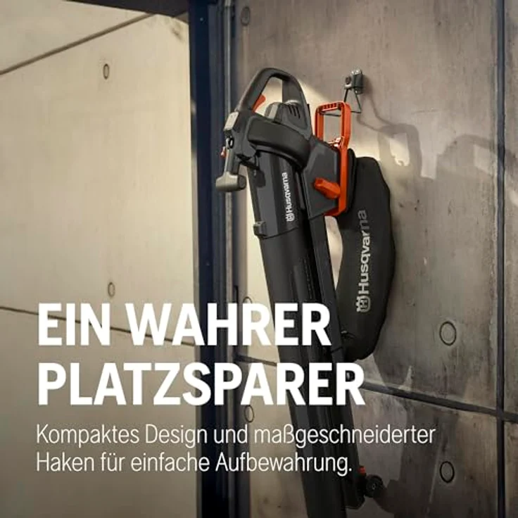 Husqvarna Aspire BVX-P4A, Akku-Laubbläser mit P4A 18-B72 Akku und P4A 18-C100 Ladegerät, bürstenloser Motor, stufenlose Geschwindigkeitsregelung, für kleinere Gärten – Bild 3