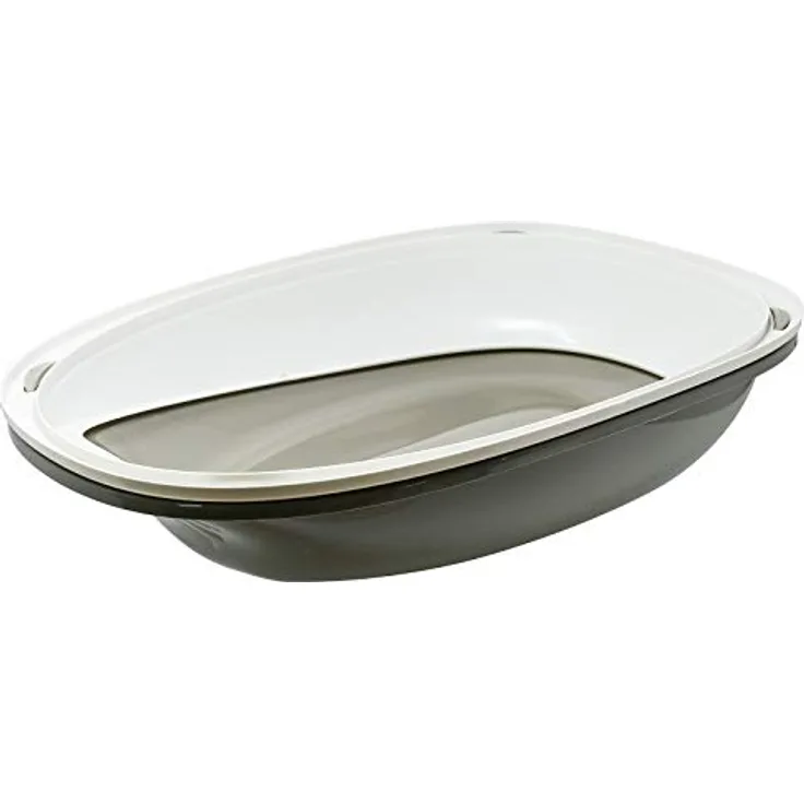 Aime Agrobiothers Shuttle Katzenstreu, oval, mit Rand für Katzen, 57 x 40 x 19 cm