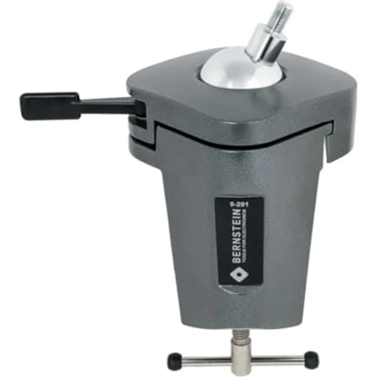 BERNSTEIN Kugelgelenk-Halter SPANNFIX 4.0, 360° drehbar, stufenlos feststellbar, Fußteil zum Anklemmen, dunkelgrau metallic – Bild 1