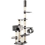 Europet-Bernina Kratzbaum Comfort Emperiorking grau, Luxus-Kratzmöbel für große Katzen, 240-265 cm