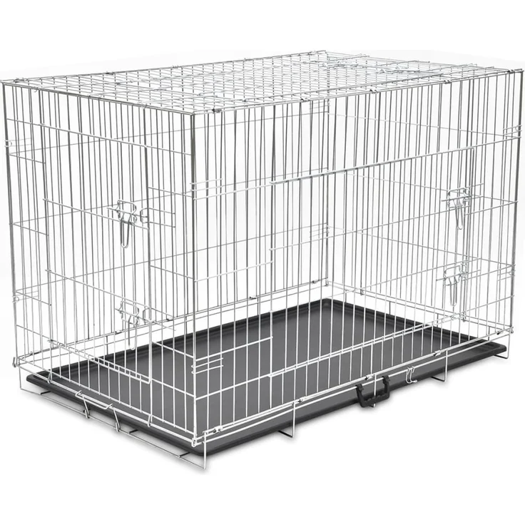 vidaXL Faltbare Hundebox Metall XXL – Bild 1