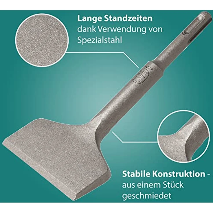 Heller SDS-plus Fliesenmeißel 75 x 165 mm gebogene Form – Bild 4
