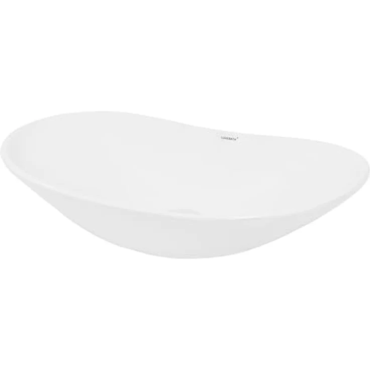 ECD-Germany Keramik Waschbecken, Weiß, Aufsatzwaschbecken mit Standard-Ablaufventil, 36.5x15.5x64 cm – Bild 5