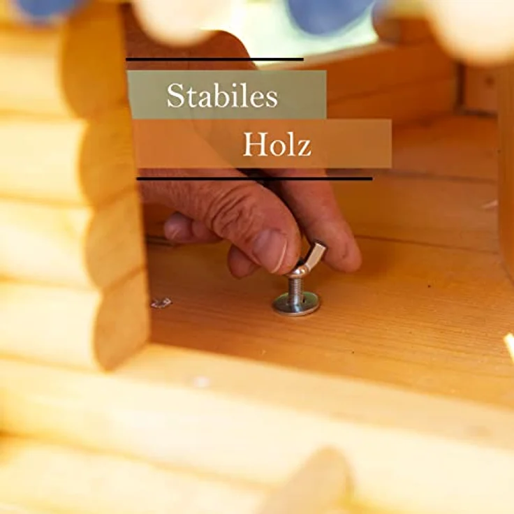 Deko-Shop-Hannusch XXL Luxus Vogelhaus mit Solarbeleuchtung absoluter Blickfang, Vogelfutterhaus aus Holz, V13 XXL mit Ständer, Farbe:Braun - Grün – Bild 5