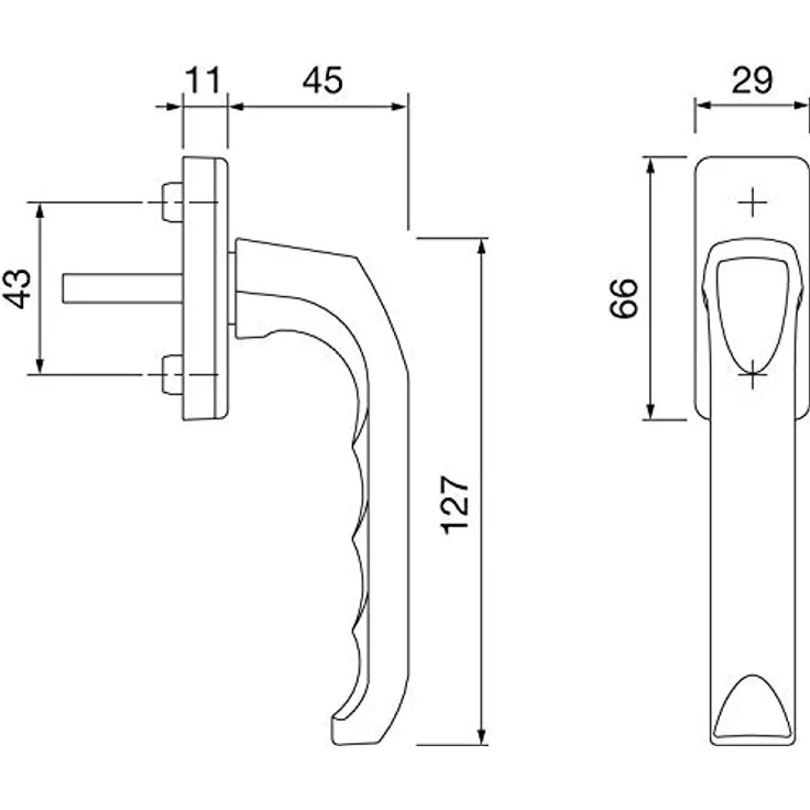 Hoppe Fenstergriff 013/U37 F1 NA7503 7/032 – Bild 3