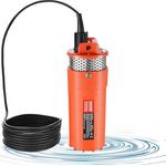 VEVOR Solar Wasserpumpe, 12 V DC, 96 W, Tiefbrunnenpumpe, max. Durchfluss 1,6 GPM, max. Förderhöhe 70 m, IP68 Wasserdichtigkeit