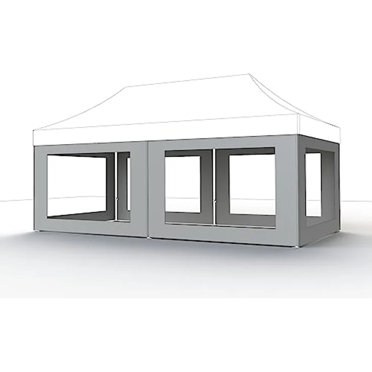 GAUTZSCH Pavillonseitenteil, weiß, 100% Polyester, 300x0,1x600cm (BxHxT) – Bild 2