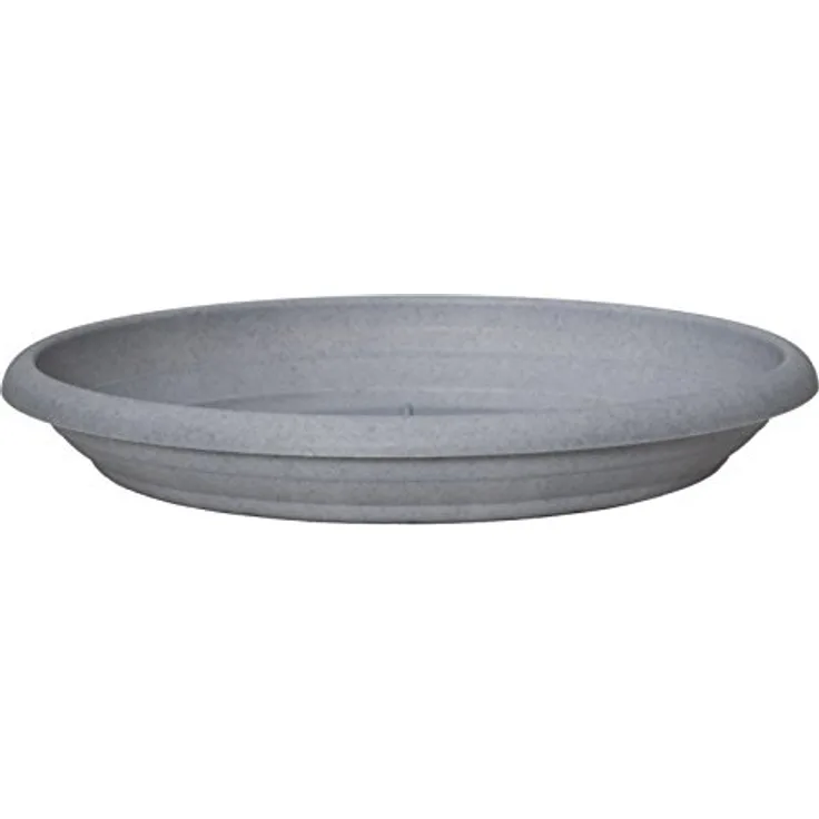 Scheurich Untersetzer aus Kunststoff, Granite Grey, 37 cm Durchmesser, 5,5 cm hoch