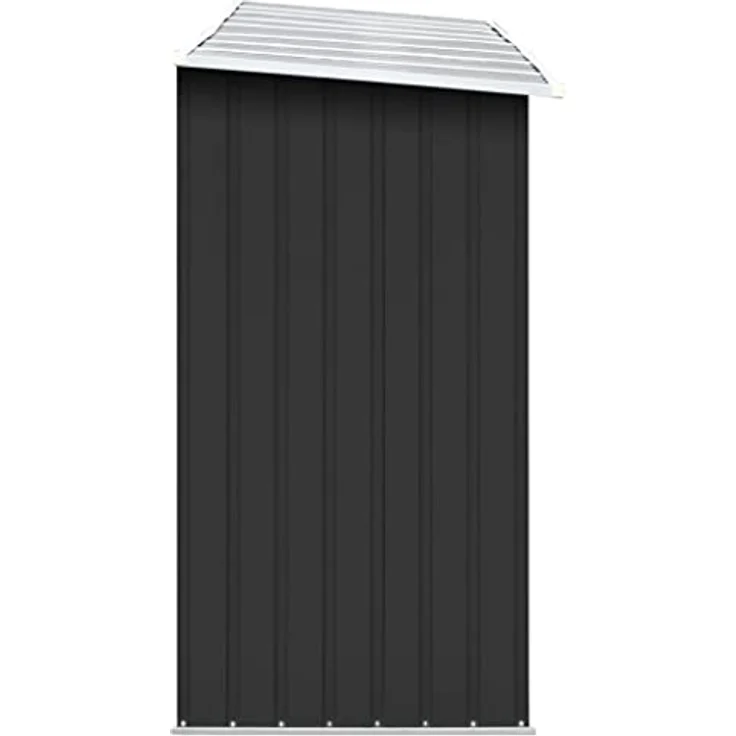 vidaXL Brennholzlager Kaminholzunterstand Brennholzregal Brennholzunterstand Kaminholzständer Holzlager Verzinkter Stahl 330x84x152cm Anthrazit – Bild 5