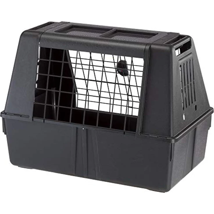 Ferplast Atlas Fahrzeug SUV Hundekäfig, montierte Autohundebox misst 32 L x 20 B x 24 H & ist ideal für kleine bis mittelgroße Hunderassen, schwarz – Bild 1