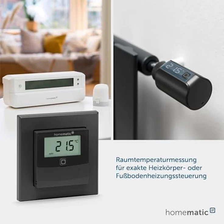 Homematic IP Temperatur- und Wetterstation, Smart Home Sensor mit Display zur Temperatur- und Luftfeuchtigkeitsregelung, Schwarz – Bild 5
