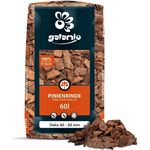GALAMIO Pinienrinde Deko 40-60mm, 60l Sack Rindenmulch aus Mittelmeerkiefer für effektiven Unkrautschutz und dekorative Bodenabdeckung, rostrot
