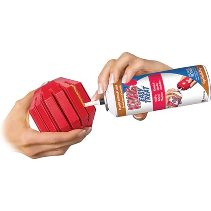 KONG Stuff-A-Ball, Langlebiges Kauspielzeug aus Gummi für kleine Hunde, Zahngesundheit & Zahnreinigung, Befüllbar für Leckerlis und Snacks – Bild 5