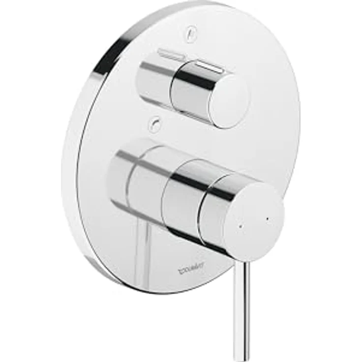 Duravit Circle Einhebel-Wannenmischer, Unterputz, Chrom, präzise Steuerung von Wassermenge und -temperatur, reinigungsfreundliches Design – Bild 3