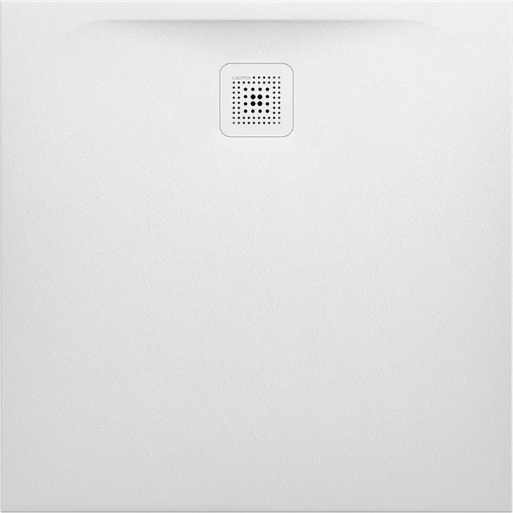 Laufen Duschwanne PRO Quadrat, 900x900x30mm, we matte Oberfläche, seitlicher Ablauf, Marbond-Material